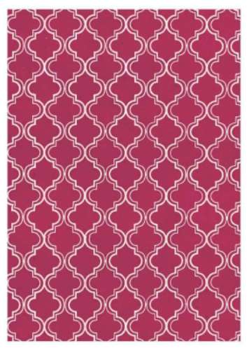 Printed Wafer Paper - Moroccan Bright Pink - Click Image to Close